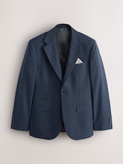 Navy Slim Fit Smart Textured Blazer - Image 6 of 11
