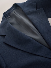 Navy Slim Fit Smart Textured Blazer - Image 8 of 11