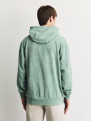 Salbeigrün - Lightweight Textured Floral Hoodie - Bild 3 von 6