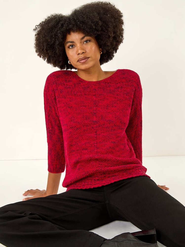 Roman Red Textured Knit Jumper - Image 1 of 5