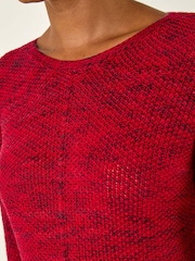 Roman Red Textured Knit Jumper - Image 5 of 5