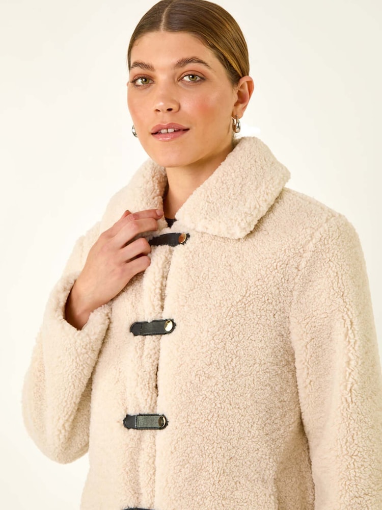 Roman Natural Textured Borg Collared Jacket - Image 5 of 5 Roman Natural Textured Borg Collared Jacket - Image 5 of 5