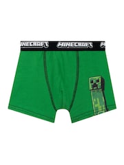 Character Green Minecraft Creeper Briefs Underwear 3 Pack - Image 3 of 6