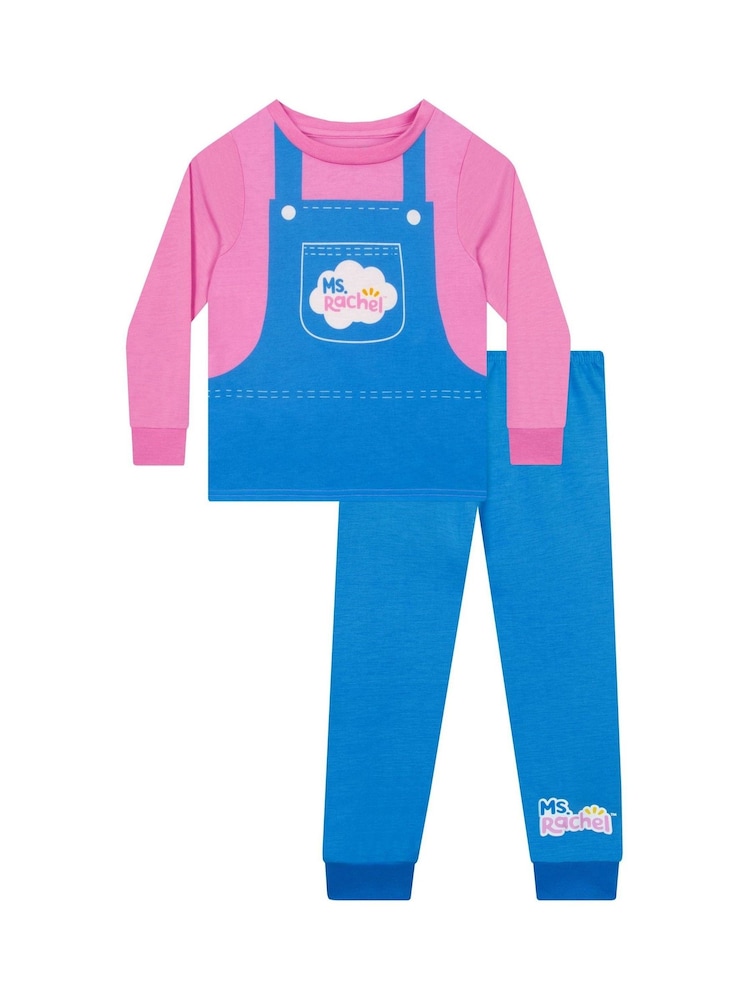 Character Blue Ms. Rachel Dungarees Long Sleeve Pyjamas - Image 1 of 6