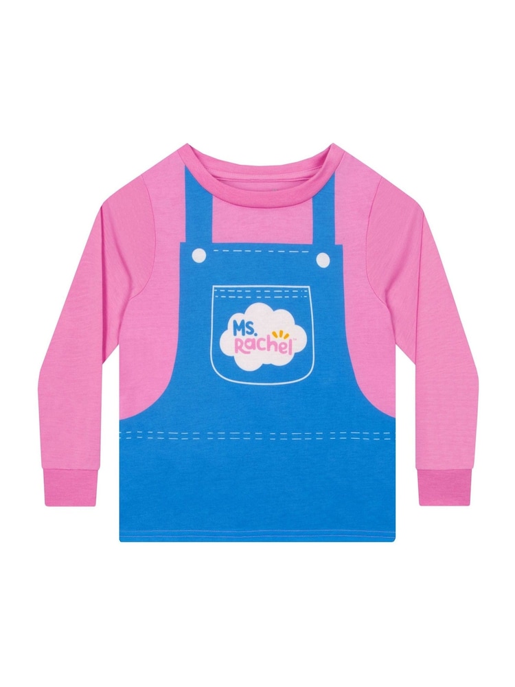 Character Blue Ms. Rachel Dungarees Long Sleeve Pyjamas - Image 2 of 6