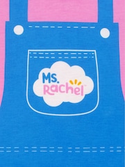 Character Blue Ms. Rachel Dungarees Long Sleeve Pyjamas - Image 3 of 6