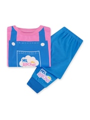 Character Blue Ms. Rachel Dungarees Long Sleeve Pyjamas - Image 6 of 6