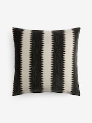 Black/White 50 x 50cm Zig Zag Stripe Cushion - Image 3 of 4