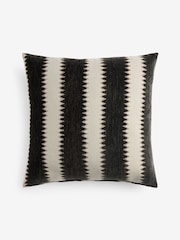 Black/White 50 x 50cm Zig Zag Stripe Cushion - Image 4 of 4