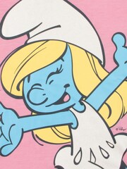 Character Pink The Smurfs Girls Long Sleeve Pyjamas - Image 3 of 12