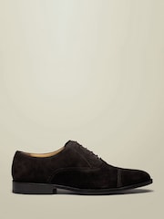Charles Tyrwhitt Brown Dark Chocolate Suede Oxford Shoes - Image 1 of 4