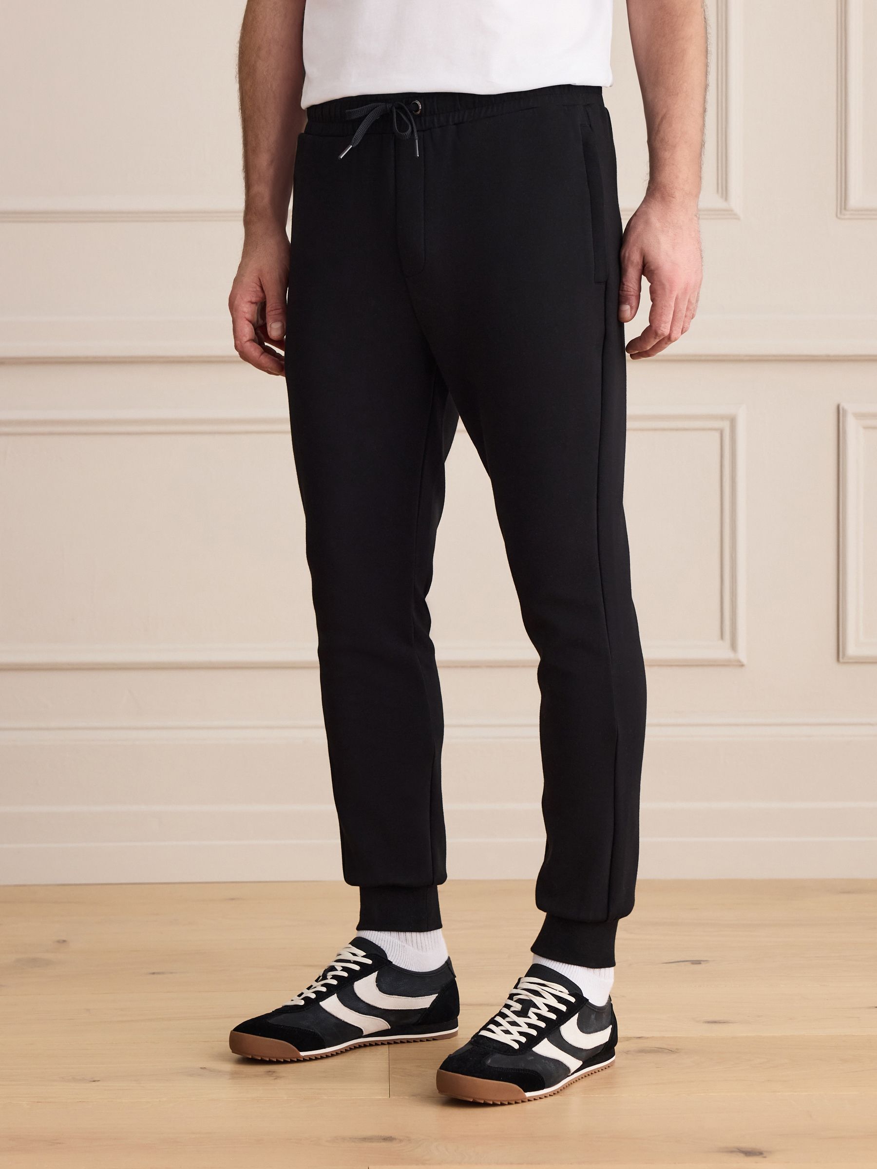 Buy Black Signature Soft Touch Modal Slim Fit Cuffed Joggers from