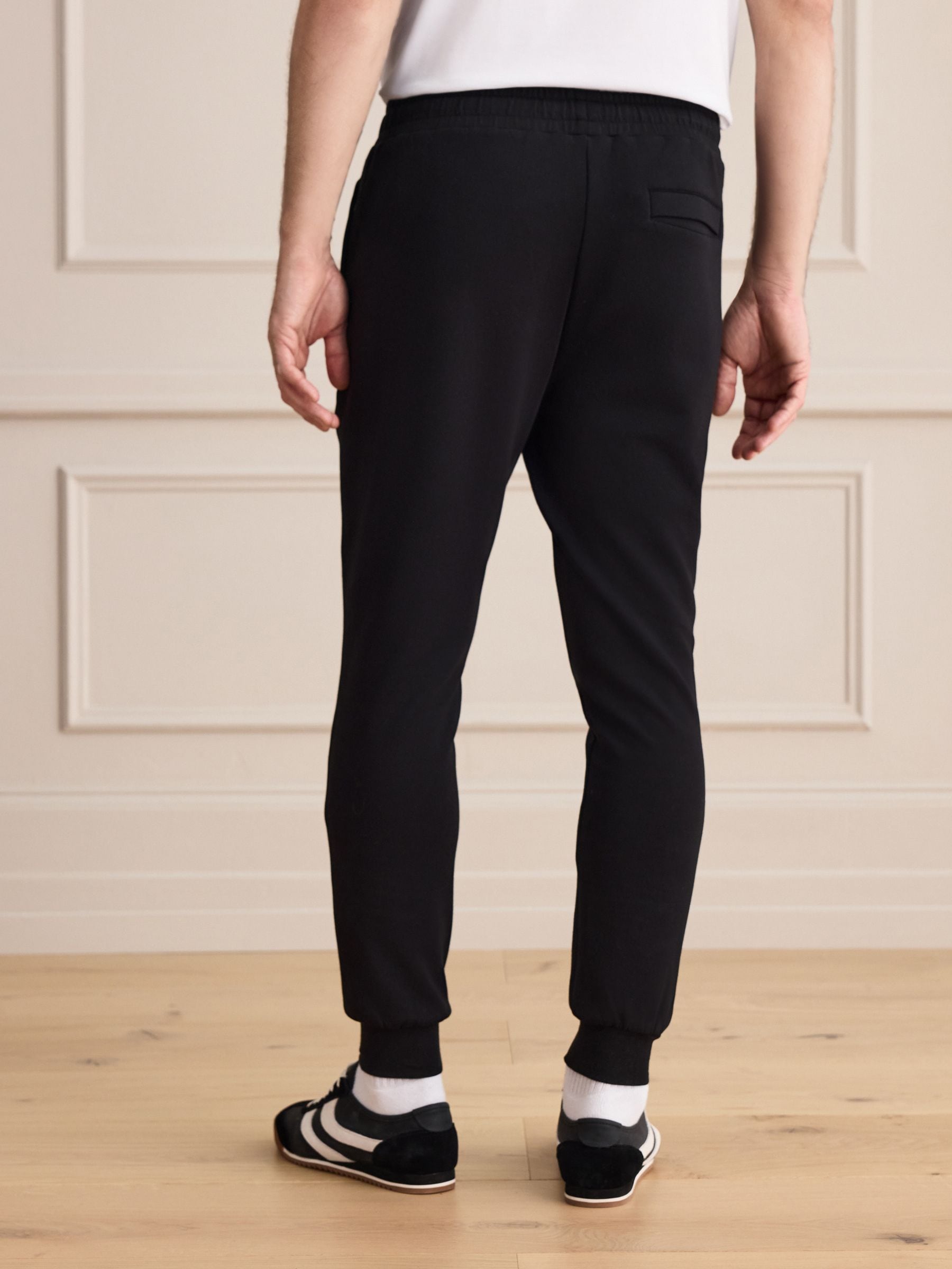 Buy Black Signature Soft Touch Modal Slim Fit Cuffed Joggers from