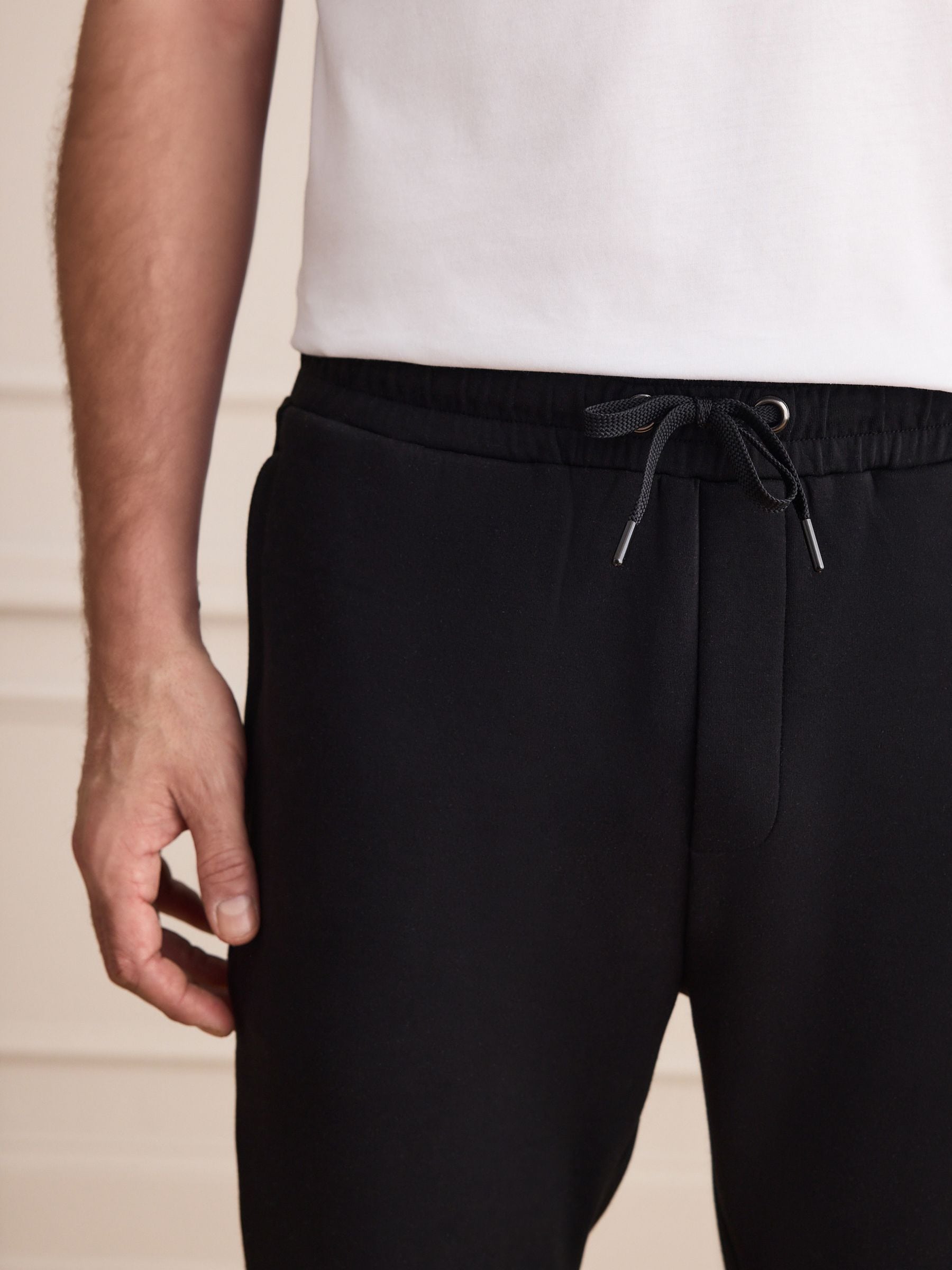 Buy Black Signature Soft Touch Modal Slim Fit Cuffed Joggers from