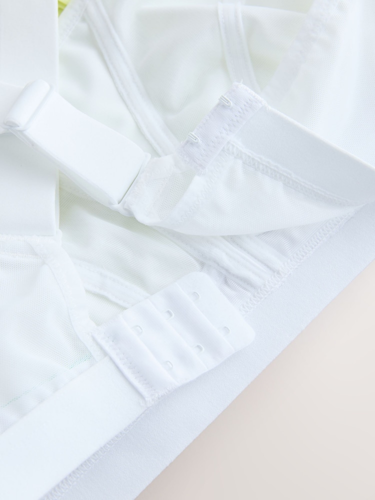 White/Lemon Active Sports High Impact Dry Tech Crop Tops 2 Pack - Image 14 of 14