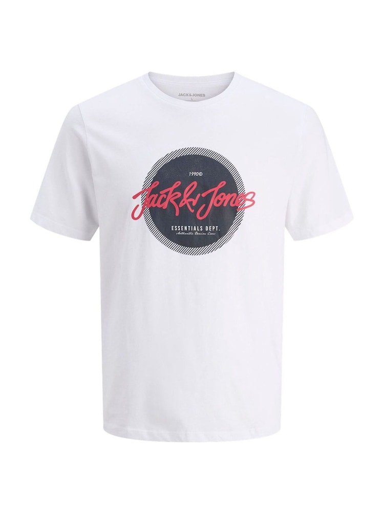 JACK & JONES White Multipack Logo T-Shirts 3 Pack - Image 2 of 4 JACK & JONES White Multipack Logo T-Shirts 3 Pack - Image 2 of 4