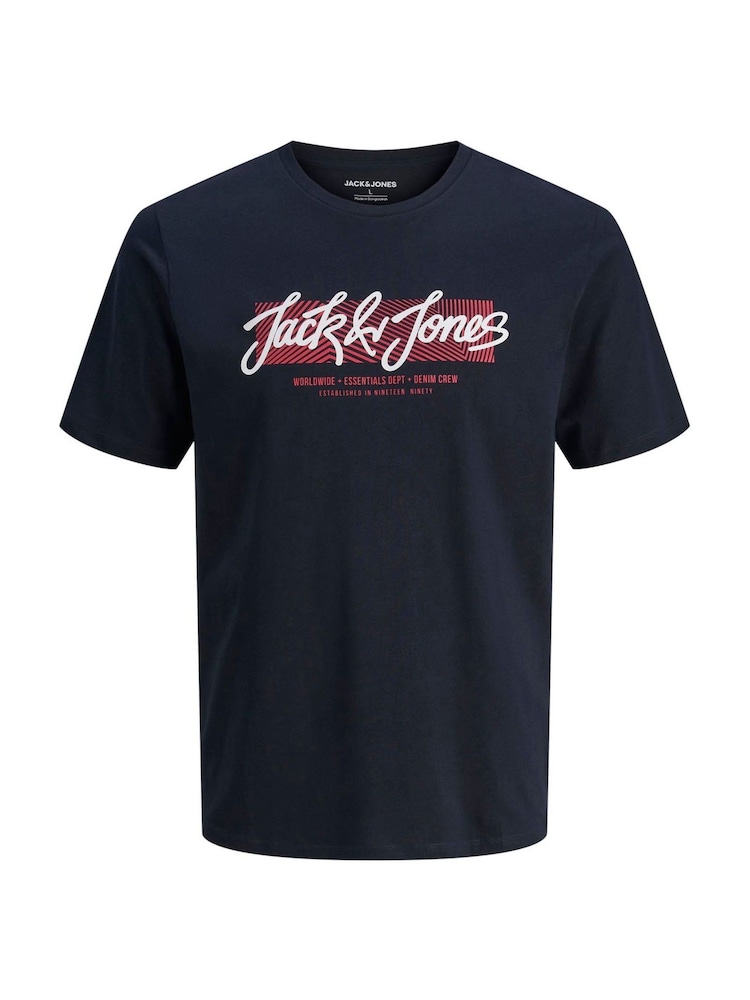 JACK & JONES White Multipack Logo T-Shirts 3 Pack - Image 4 of 4