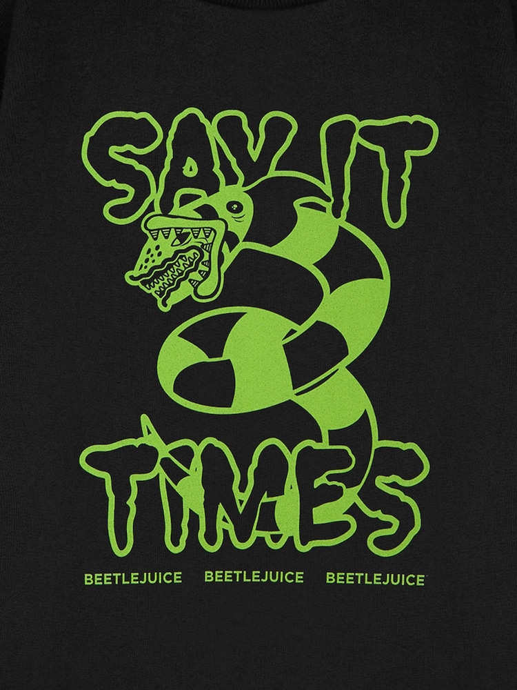 Vanilla Underground Black Beetlejuice Sweatshirt - Image 6 of 6 Vanilla Underground Black Beetlejuice Sweatshirt - Image 6 of 6
