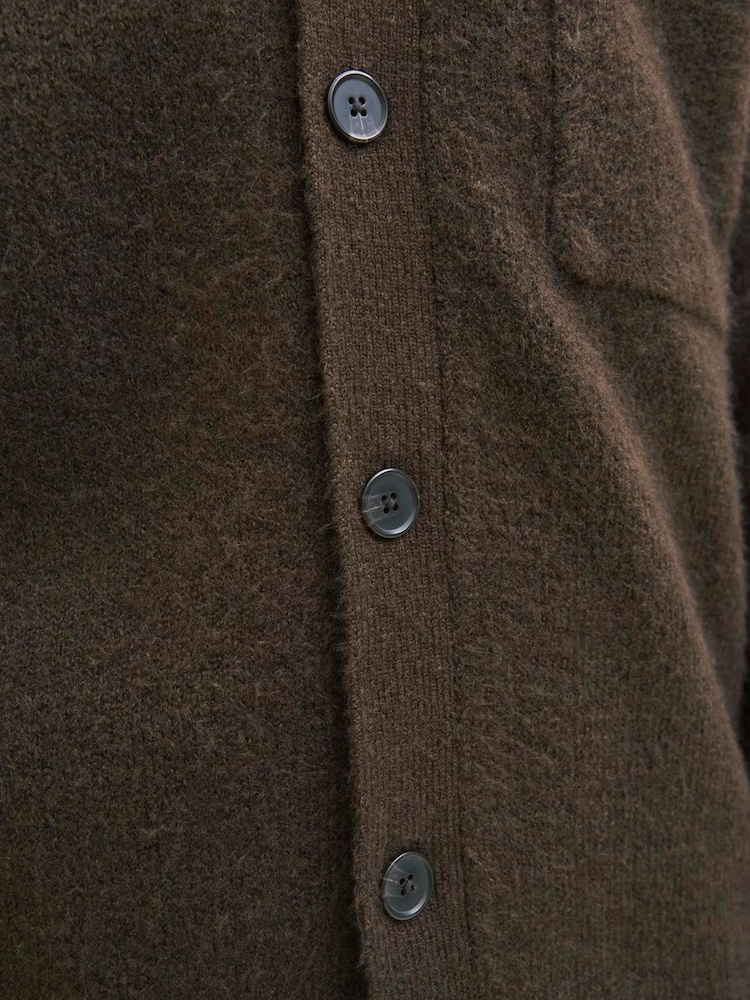 JACK & JONES Brown Long Sleeve Knitted Button Cardigan - Image 5 of 5 JACK & JONES Brown Long Sleeve Knitted Button Cardigan - Image 5 of 5