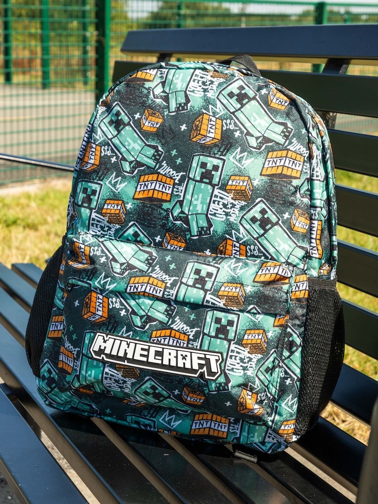 Vanilla Underground Black Minecraft Unisex Kids Multicoloured Backpack - Image 2 of 9 Vanilla Underground Black Minecraft Unisex Kids Multicoloured Backpack - Image 2 of 9