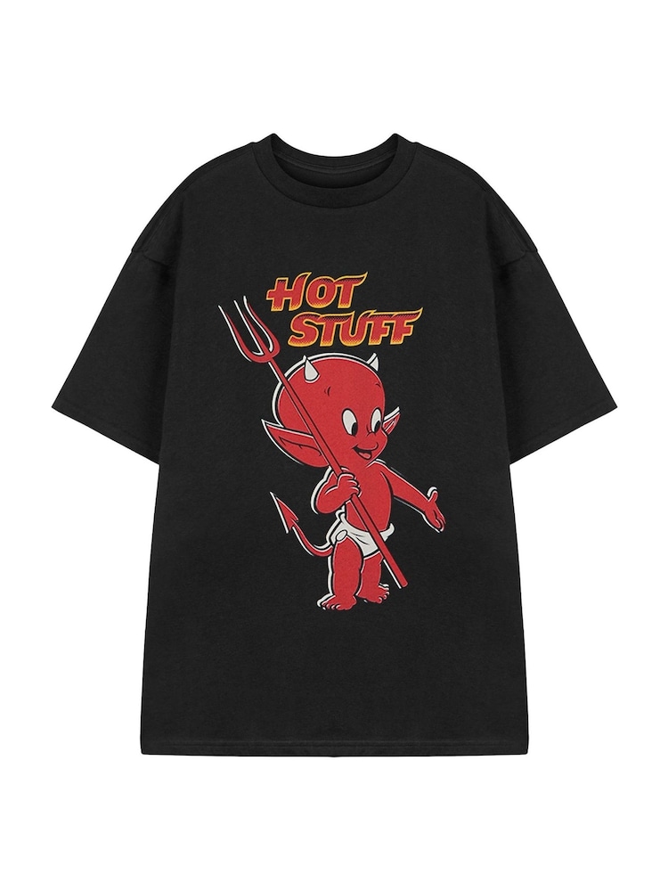 Vanilla Underground Black Hot Stuff Short Sleeved T-Shirt - Image 1 of 8 Vanilla Underground Black Hot Stuff Short Sleeved T-Shirt - Image 1 of 8