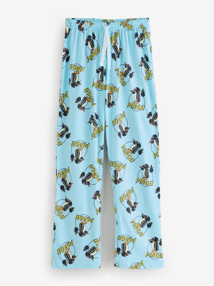 Vanilla Underground Blue Pingu Short Sleeve Long Leg Pyjamas Set - Image 3 of 3 Vanilla Underground Blue Pingu Short Sleeve Long Leg Pyjamas Set - Image 3 of 3