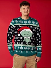 Vanilla Underground Green SpongeBob Square Joggers Christmas Jumper - Image 7 of 9