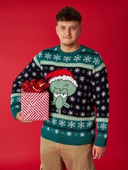 Vanilla Underground Green SpongeBob Square Joggers Christmas Jumper - Image 8 of 9