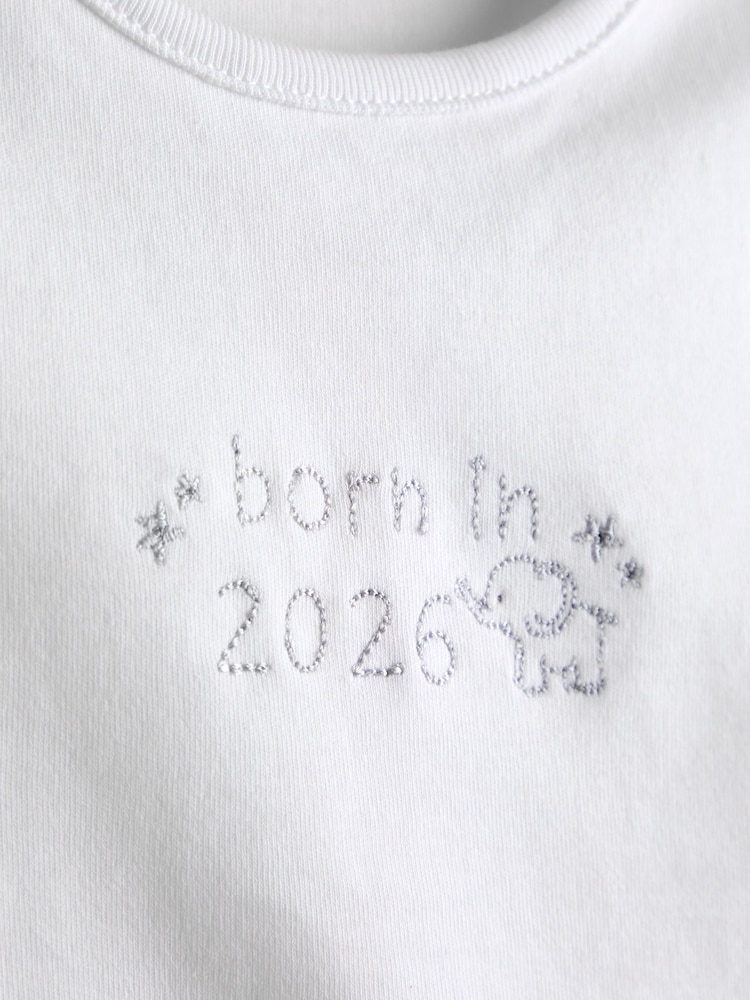 JoJo Maman Bébé White Born in 2026 Body - Image 3 of 3