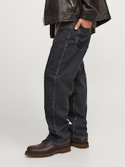 JACK & JONES Black Eddie Loose Fit Jeans - Image 2 of 5