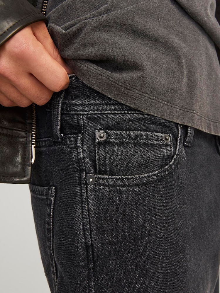 JACK & JONES Black Eddie Loose Fit Jeans - Image 5 of 5 JACK & JONES Black Eddie Loose Fit Jeans - Image 5 of 5