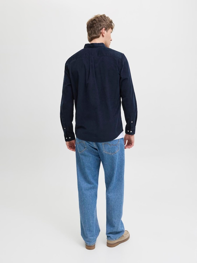 JACK & JONES Blue Cord Shirt - Image 2 of 5 JACK & JONES Blue Cord Shirt - Image 2 of 5