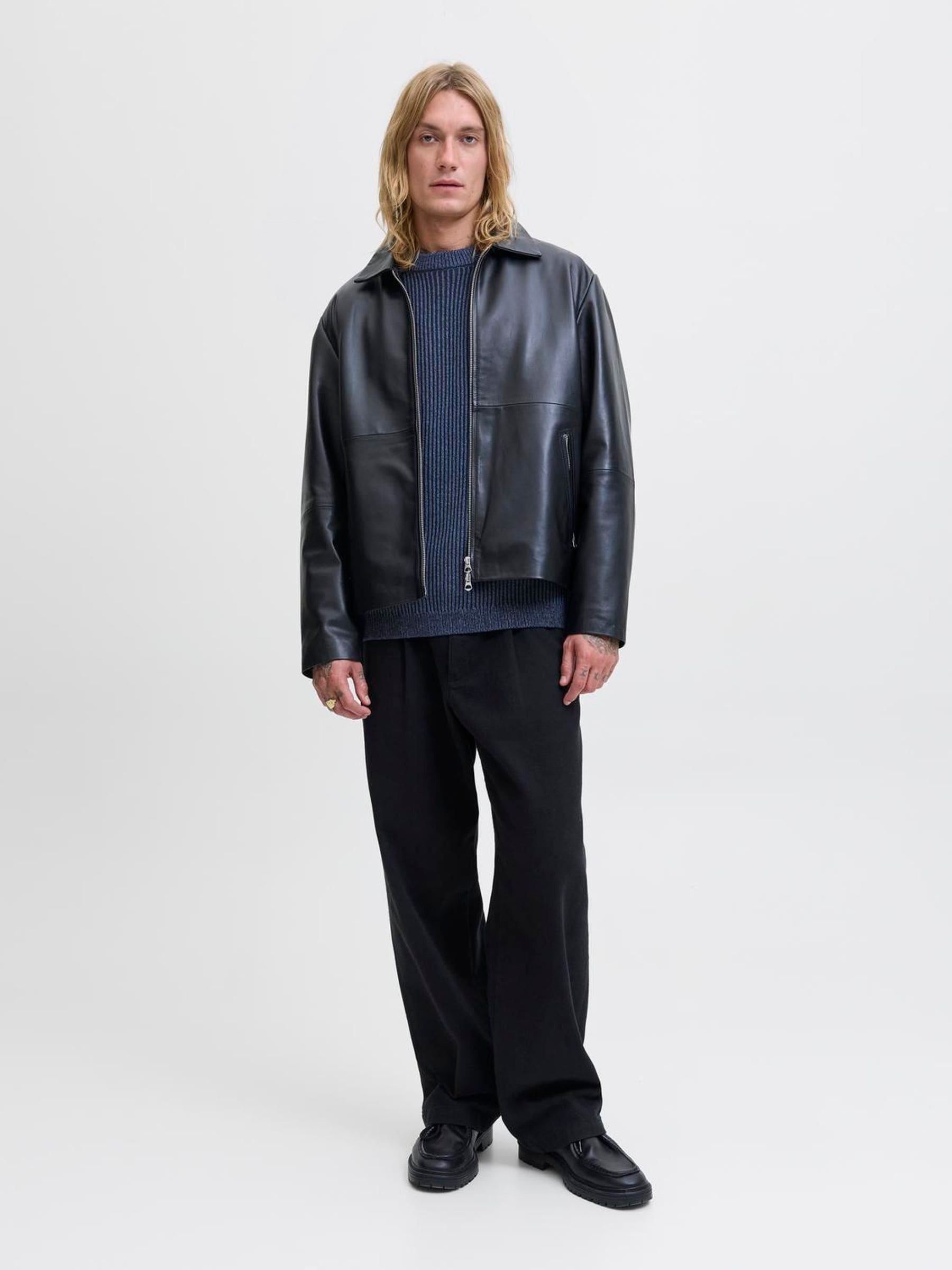 Next：日本 ブルー - JACK & JONES 長袖ニットポロトップ from Next Japan