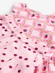 وردي ـ طبعة فراولة - طقم بلوزة وبنطلون من Cath Kidston (3شهور-8سنوات) - Image 3 of 6