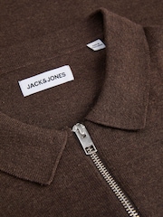 JACK & JONES Black Half Zip Knitted Polo Jumper - Image 8 of 9