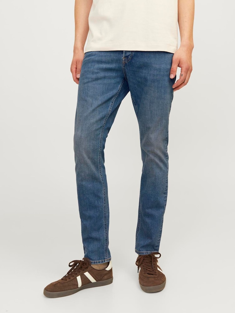 JACK & JONES Blue Glenn Slim Fit Jeans - Image 1 of 5 JACK & JONES Blue Glenn Slim Fit Jeans - Image 1 of 5