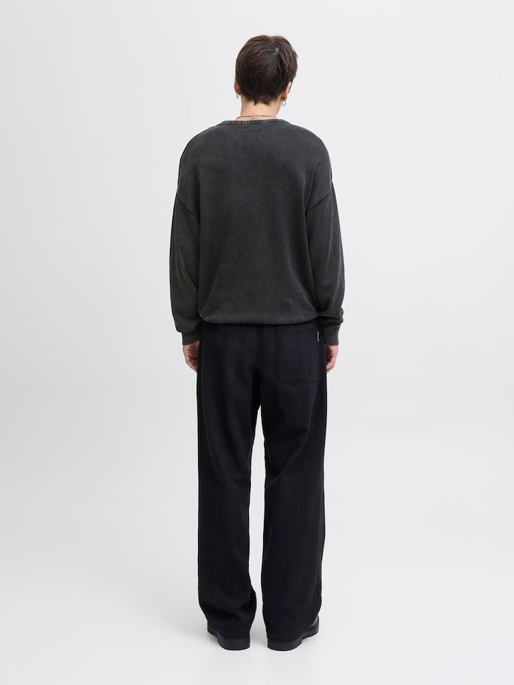 JACK & JONES Black Washed Sweatshirt - Image 2 of 5 JACK & JONES Black Washed Sweatshirt - Image 2 of 5