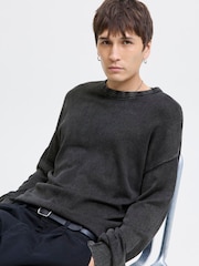 JACK & JONES Black Washed Sweatshirt - Image 3 of 5