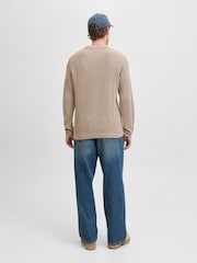 JACK & JONES Grey Long Sleeve Knitted Polo Top - Image 3 of 5