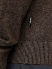 JACK & JONES Black Half Zip High Neck Jumper - Image 5 of 5