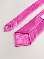 Fuchsia Silk Tie Pocket Square and Pin Set - Image 3 of 4