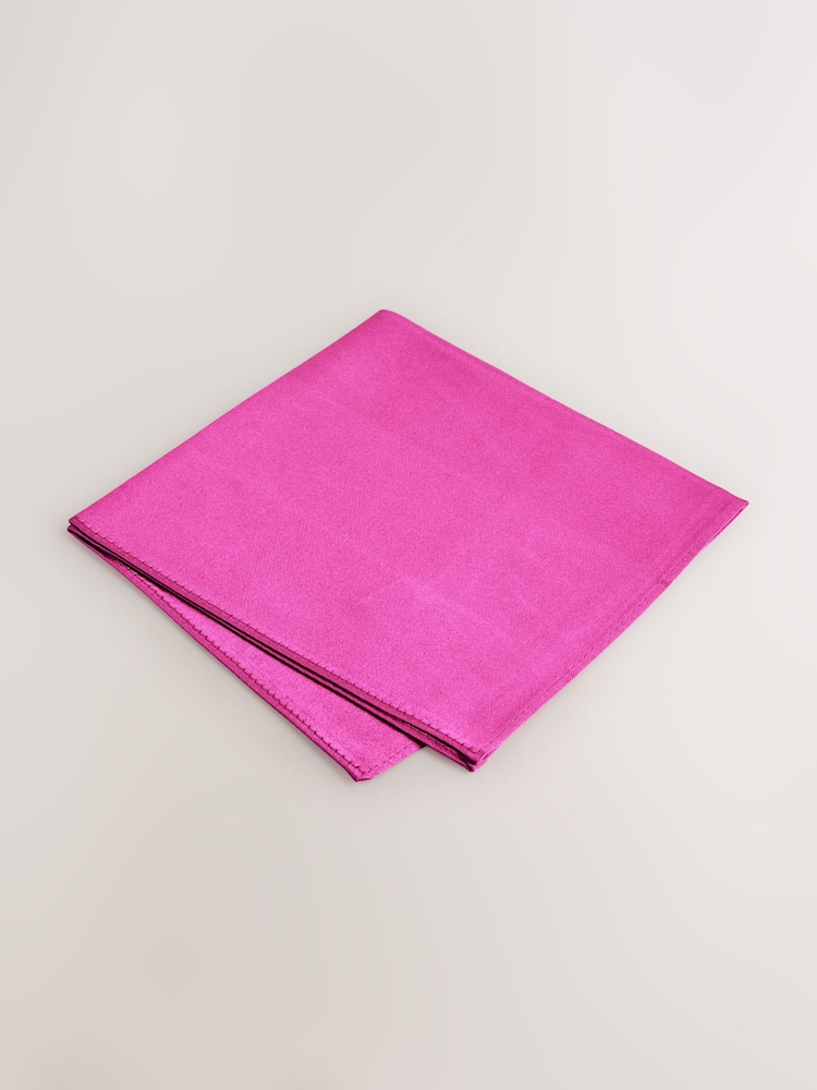 Fuchsia Silk Tie Pocket Square and Pin Set - Image 4 of 4