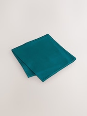 Teal Silk Tie Pocket Square and Pin Set - Image 4 of 4