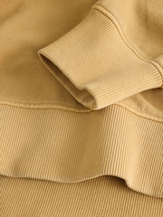 Ochre Yellow Graphic Print Crew Neck Sweatshirt - Image 3 of 4