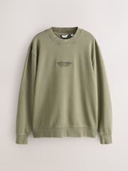 Kakigroen - Sweatshirt met ronde hals en grafische print - Afbeelding 5 van 8