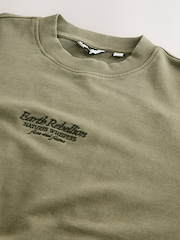 Kakigroen - Sweatshirt met ronde hals en grafische print - Afbeelding 7 van 8