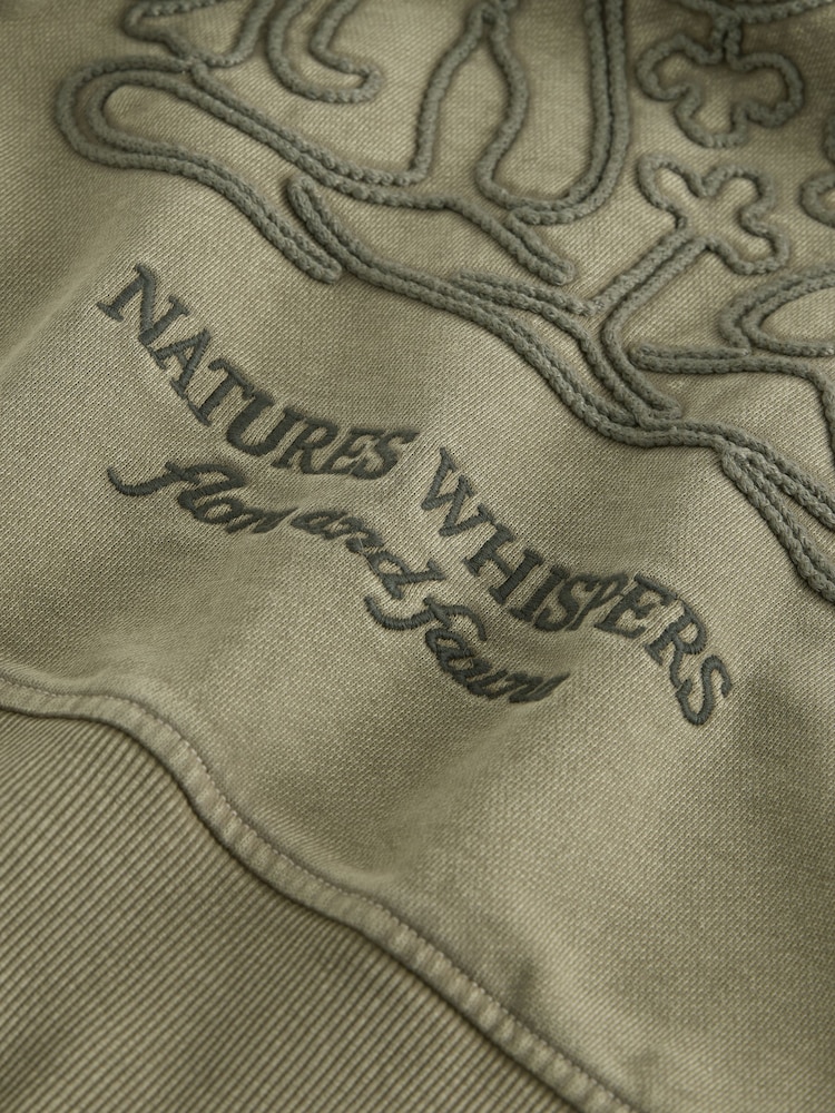 Kakigroen - Sweatshirt met ronde hals en grafische print - Afbeelding 8 van 8