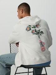 Ecru White Pepsi Graphic Zip Through Hoodie - Image 1 of 9