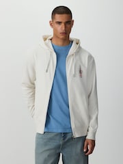 Ecru White Pepsi Graphic Zip Through Hoodie - Image 3 of 9