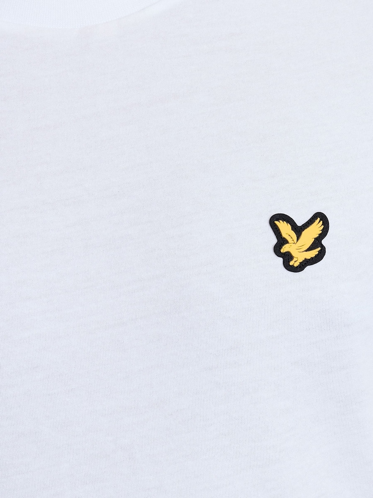 Lyle & Scott White Embossed Tape T-Shirt - Image 6 of 6